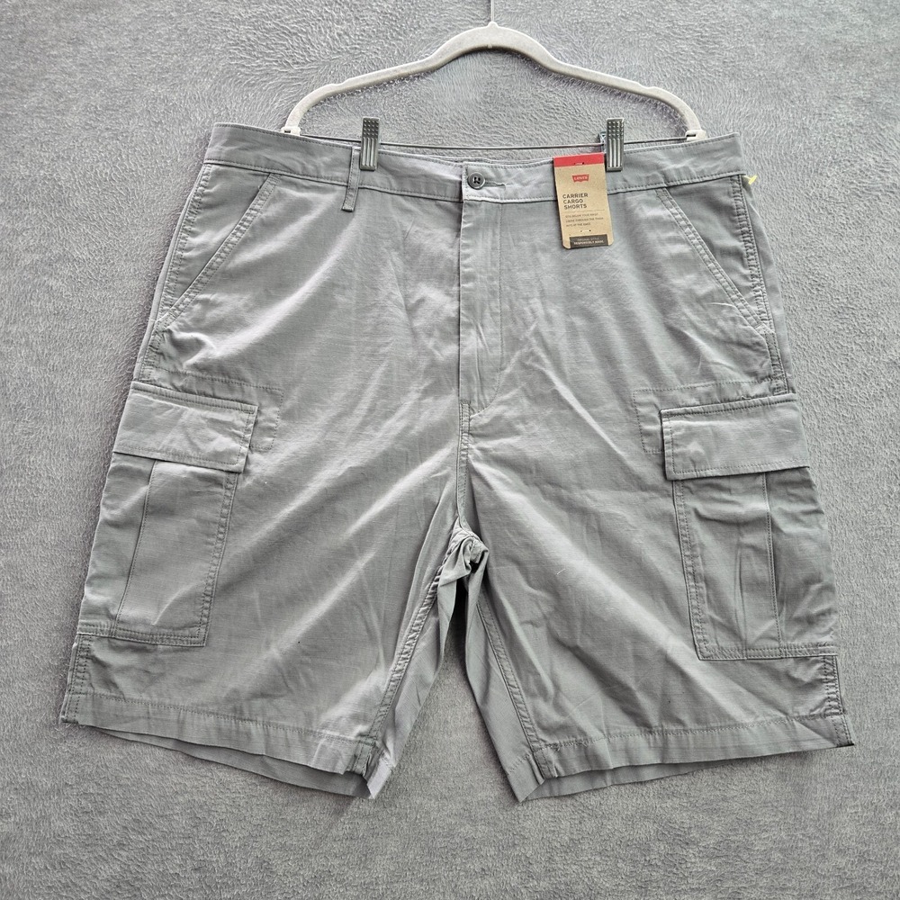 Levi's Men Shorts 40 Gray Carrier Cargo Ripstop Pockets Cotton 10"‎ Inseam NWT